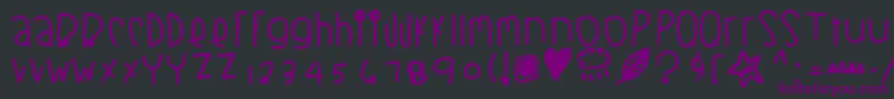 Fonte Blackberrybluesthick – fontes roxas em um fundo preto