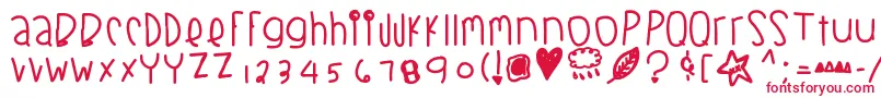 Blackberrybluesthick Font – Red Fonts on White Background