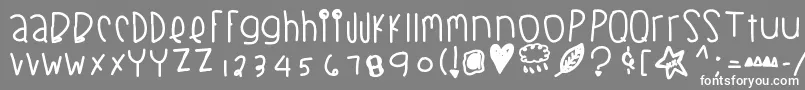 フォントBlackberrybluesthick – 灰色の背景に白い文字