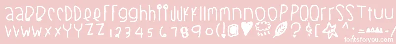 Blackberrybluesthick Font – White Fonts on Pink Background