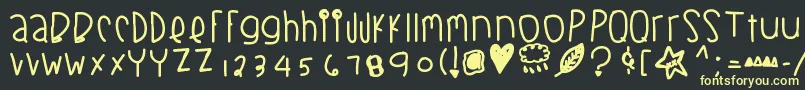 Blackberrybluesthick Font – Yellow Fonts on Black Background