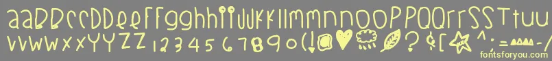 Blackberrybluesthick Font – Yellow Fonts on Gray Background