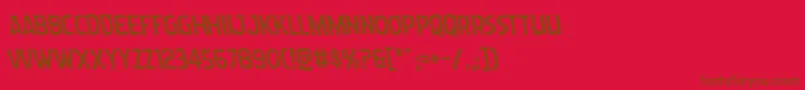 Wormcuisineleft Font – Brown Fonts on Red Background