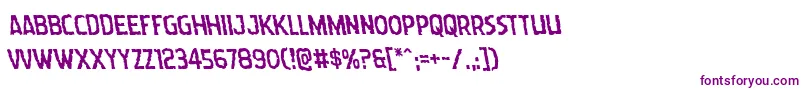 Wormcuisineleft Font – Purple Fonts on White Background