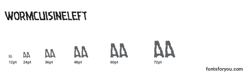 Wormcuisineleft Font Sizes