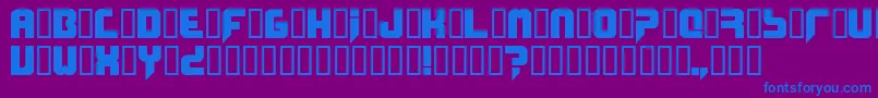 Phobos Font – Blue Fonts on Purple Background