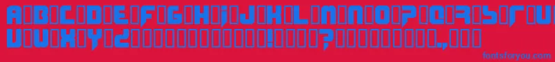 Phobos Font – Blue Fonts on Red Background