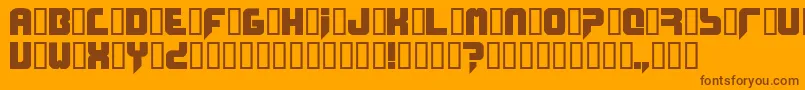 Phobos Font – Brown Fonts on Orange Background