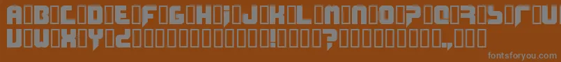 Phobos Font – Gray Fonts on Brown Background