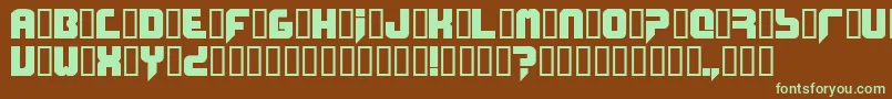 Phobos Font – Green Fonts on Brown Background