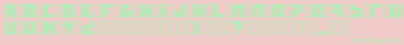 Phobos Font – Green Fonts on Pink Background