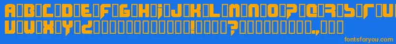 Phobos Font – Orange Fonts on Blue Background