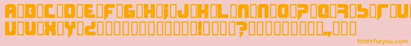 Phobos Font – Orange Fonts on Pink Background