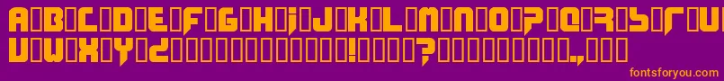 Phobos Font – Orange Fonts on Purple Background