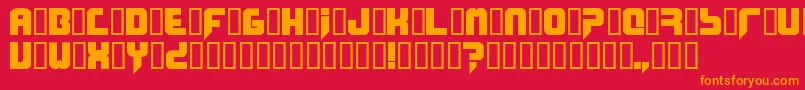 Phobos Font – Orange Fonts on Red Background