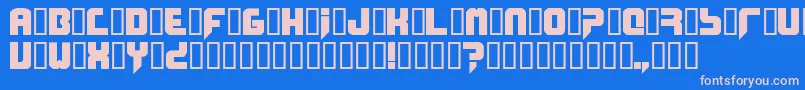 Phobos Font – Pink Fonts on Blue Background