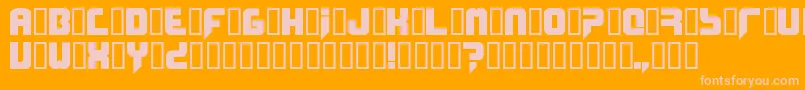 Phobos Font – Pink Fonts on Orange Background