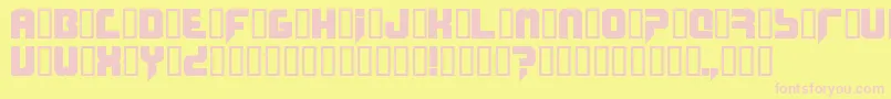 Phobos Font – Pink Fonts on Yellow Background