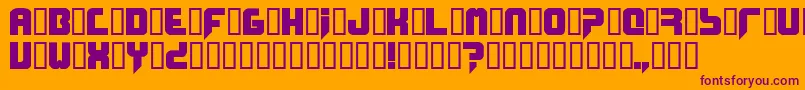Phobos Font – Purple Fonts on Orange Background