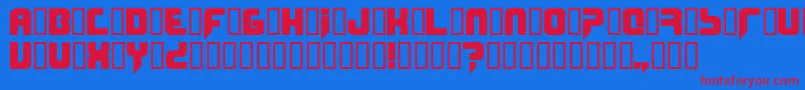 Phobos Font – Red Fonts on Blue Background