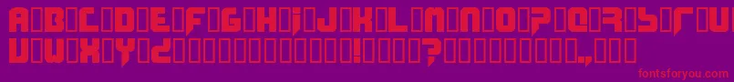 Phobos Font – Red Fonts on Purple Background