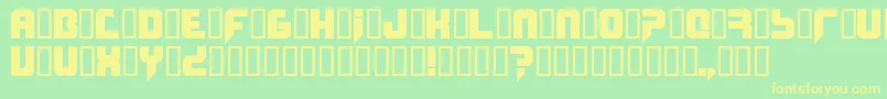 Phobos Font – Yellow Fonts on Green Background