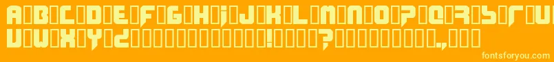 Phobos Font – Yellow Fonts on Orange Background