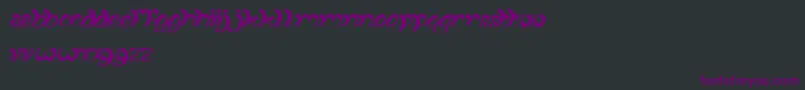 FancyCurly Font – Purple Fonts on Black Background