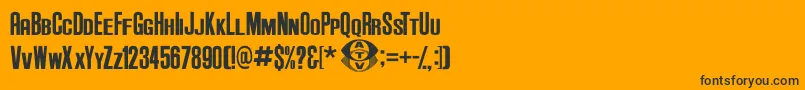 AndersonSupercarV3.1-Schriftart – Schwarze Schriften auf orangefarbenem Hintergrund
