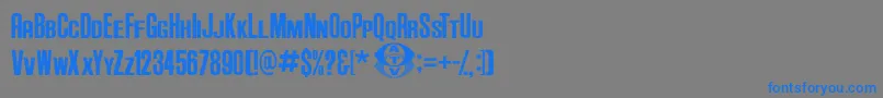 Czcionka AndersonSupercarV3.1 – niebieskie czcionki na szarym tle