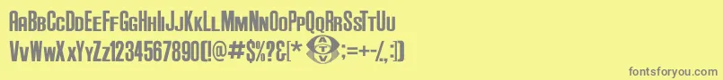 AndersonSupercarV3.1 Font – Gray Fonts on Yellow Background