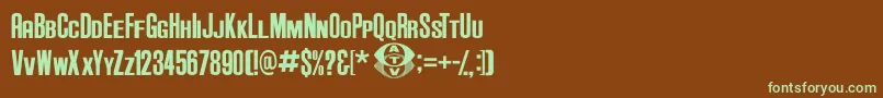 AndersonSupercarV3.1 Font – Green Fonts on Brown Background