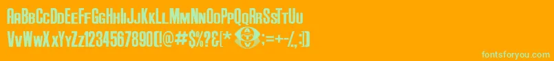 AndersonSupercarV3.1 Font – Green Fonts on Orange Background