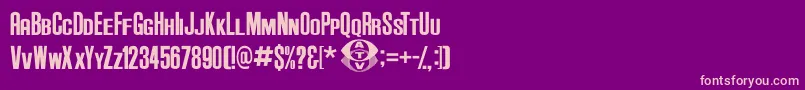 AndersonSupercarV3.1-Schriftart – Rosa Schriften auf violettem Hintergrund