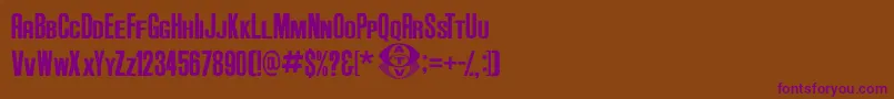 AndersonSupercarV3.1 Font – Purple Fonts on Brown Background