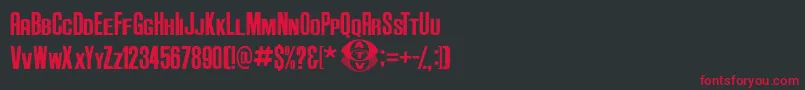 AndersonSupercarV3.1 Font – Red Fonts on Black Background
