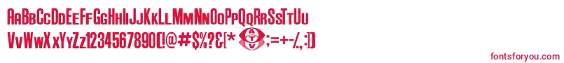 AndersonSupercarV3.1 Font – Red Fonts on White Background