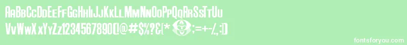 AndersonSupercarV3.1 Font – White Fonts on Green Background