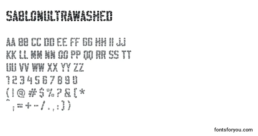 Fuente SablonUltraWashed - alfabeto, números, caracteres especiales