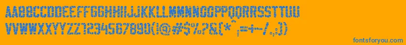 More about SablonUltraWashed Font SablonUltraWashed Font – Blue Fonts on Orange Background