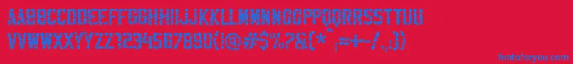 SablonUltraWashed Font – Blue Fonts on Red Background