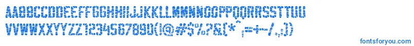 SablonUltraWashed-Schriftart – Blaue Schriften auf weißem Hintergrund