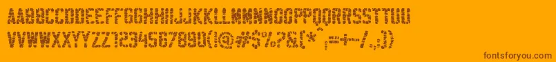 SablonUltraWashed Font – Brown Fonts on Orange Background