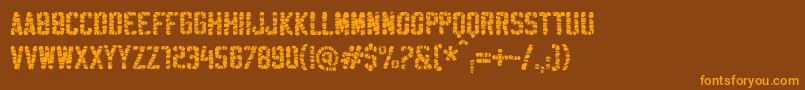 SablonUltraWashed Font – Orange Fonts on Brown Background