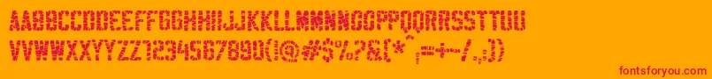 Police SablonUltraWashed – polices rouges sur fond orange
