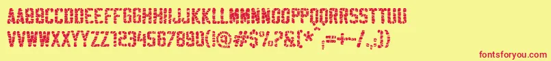 More about SablonUltraWashed Font SablonUltraWashed Font – Red Fonts on Yellow Background