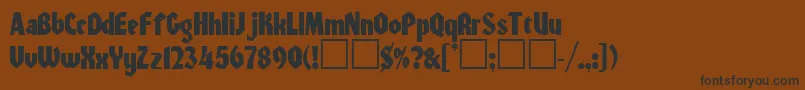 Warszawa Font – Black Fonts on Brown Background