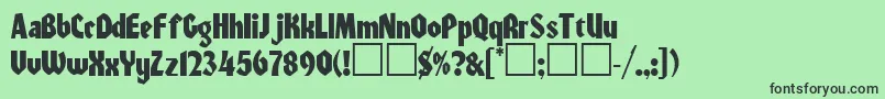 Warszawa Font – Black Fonts on Green Background