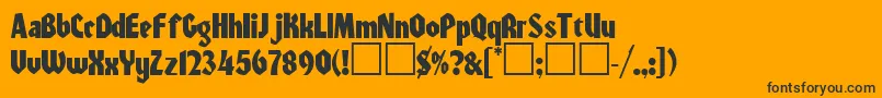 Warszawa Font – Black Fonts on Orange Background