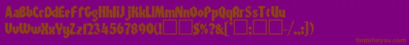 Warszawa Font – Brown Fonts on Purple Background